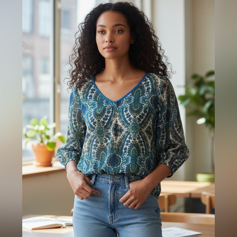 WS212 Jules & Leopold Polyester Open blouse M